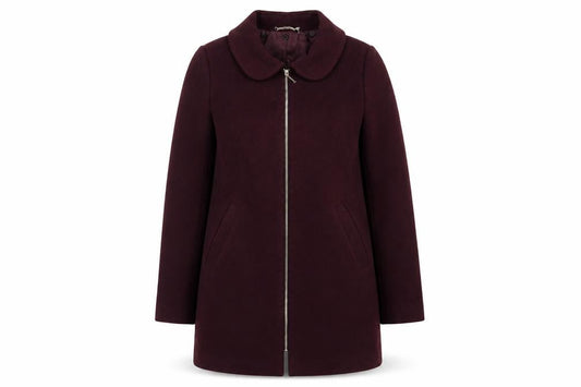 F&F Womens Purple   Biker Coat Size 6  Zip