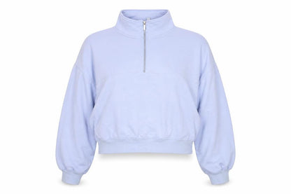 H&M Womens Blue  Cotton Pullover Sweatshirt Size XL  Zip