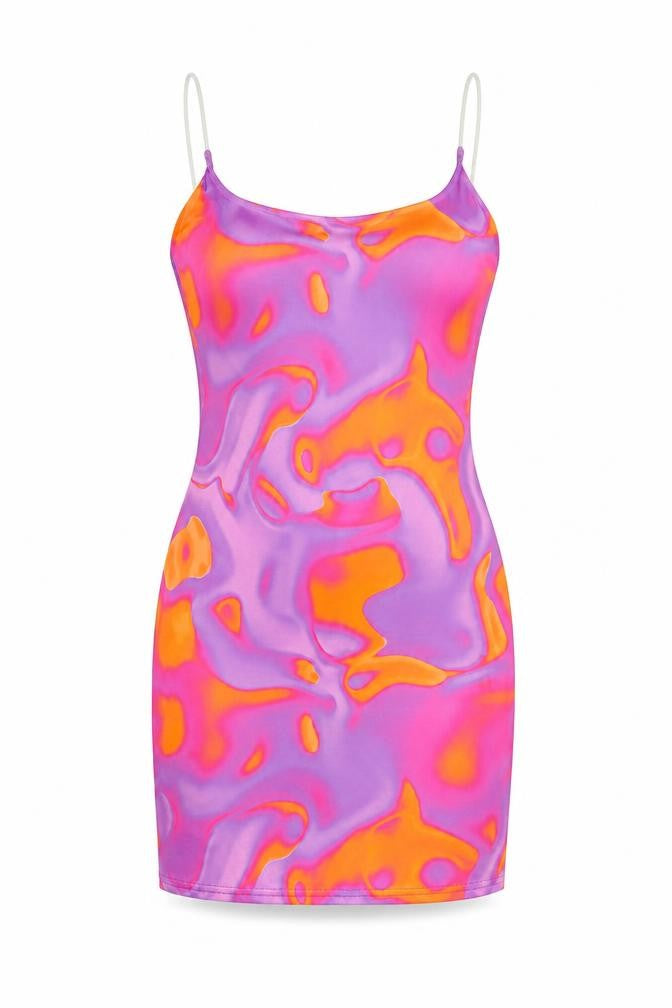 I SAW IT FIRST Womens Purple Geometric Polyester Bodycon  Size 6  Round Neck Pullover
