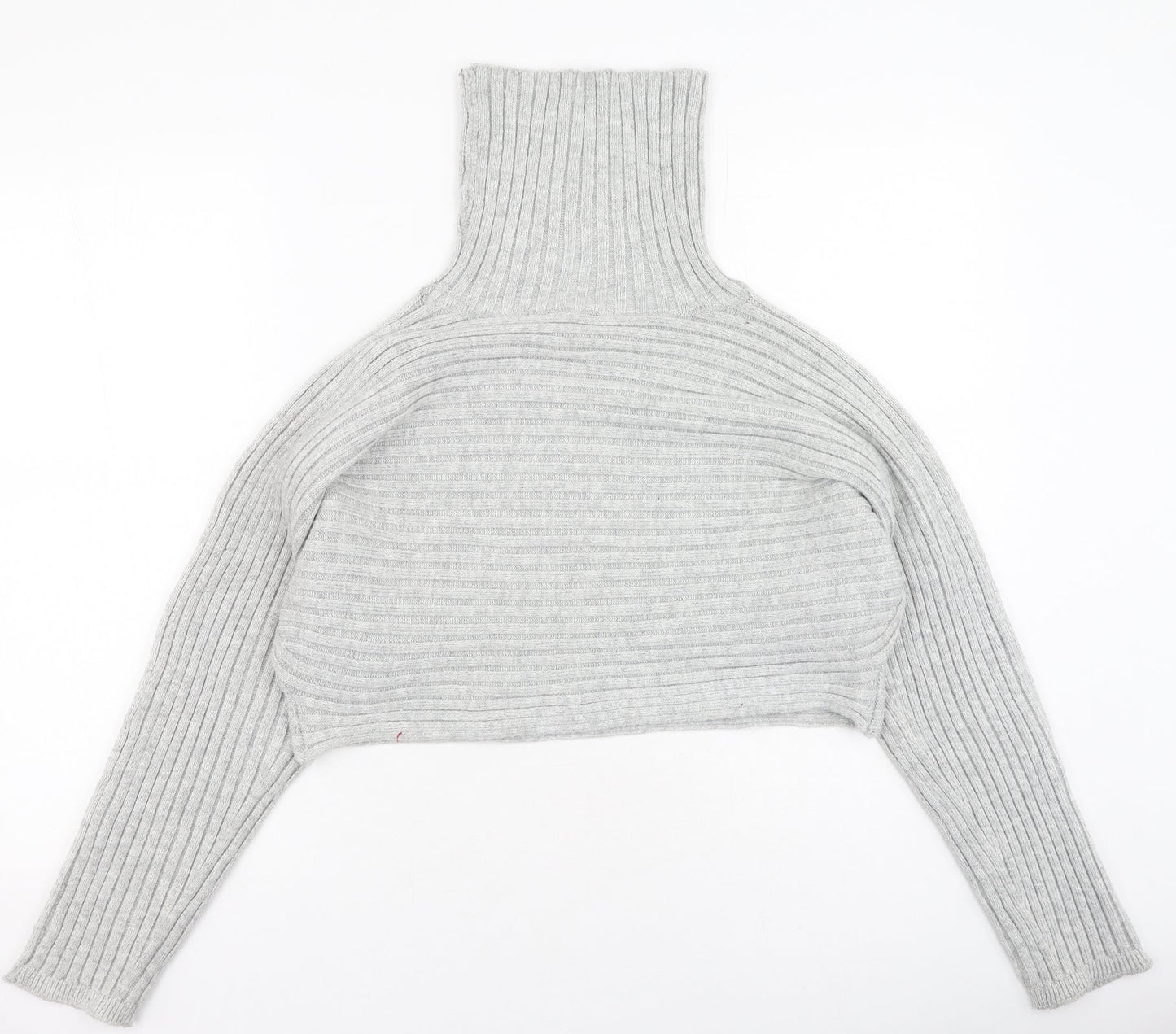 New Look Womens Grey High Neck  Acrylic Pullover Jumper Size L