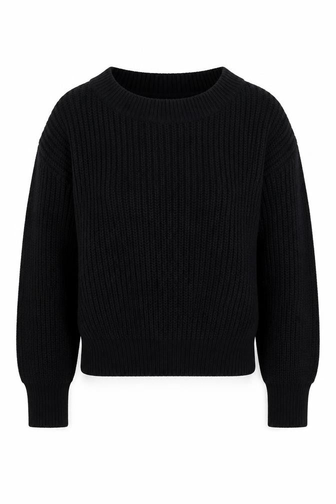 Boohoo Womens Black Round Neck  Polyester Pullover Jumper Size M