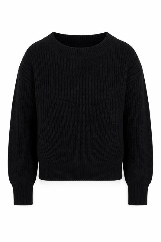 Boohoo Womens Black Round Neck  Polyester Pullover Jumper Size M