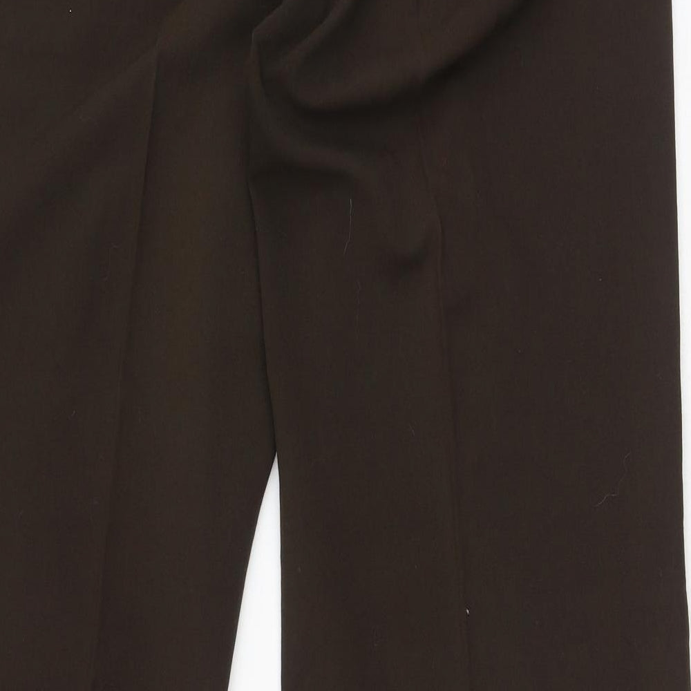 AMARANTO Womens Brown  Polyester Trousers  Size 12 L30 in Regular