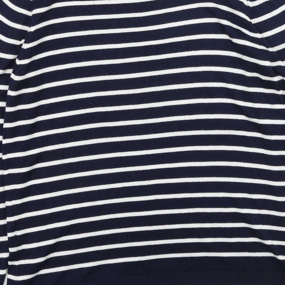 George  Womens Multicoloured Round Neck Striped Viscose Pullover Jumper Size 14