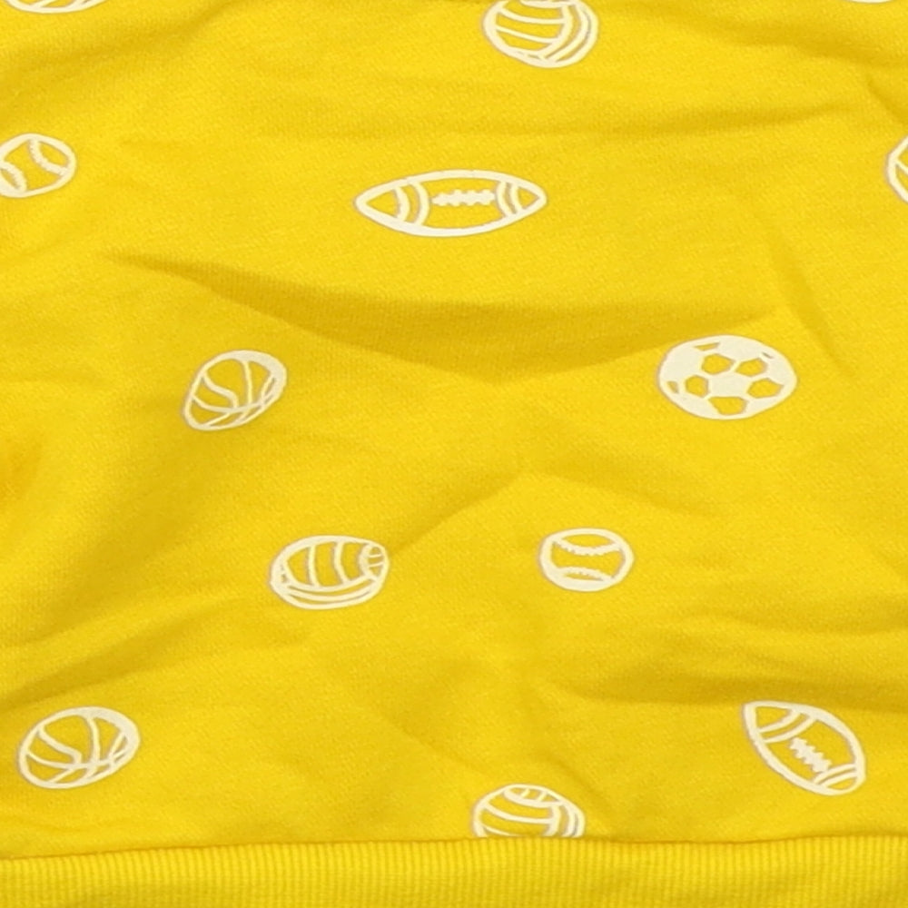 Primark Boys Yellow  Cotton Basic T-Shirt Size 3-6 Months Crew Neck Pullover - Lets Play