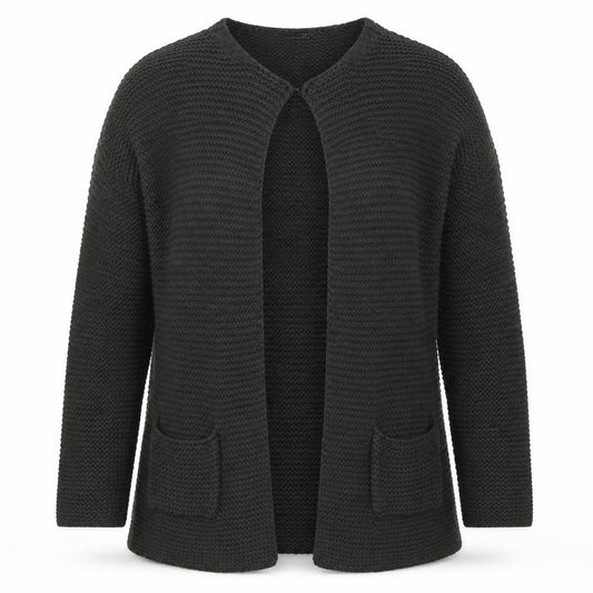 Atmosphere Womens Grey Round Neck  Acrylic Cardigan Jumper Size S