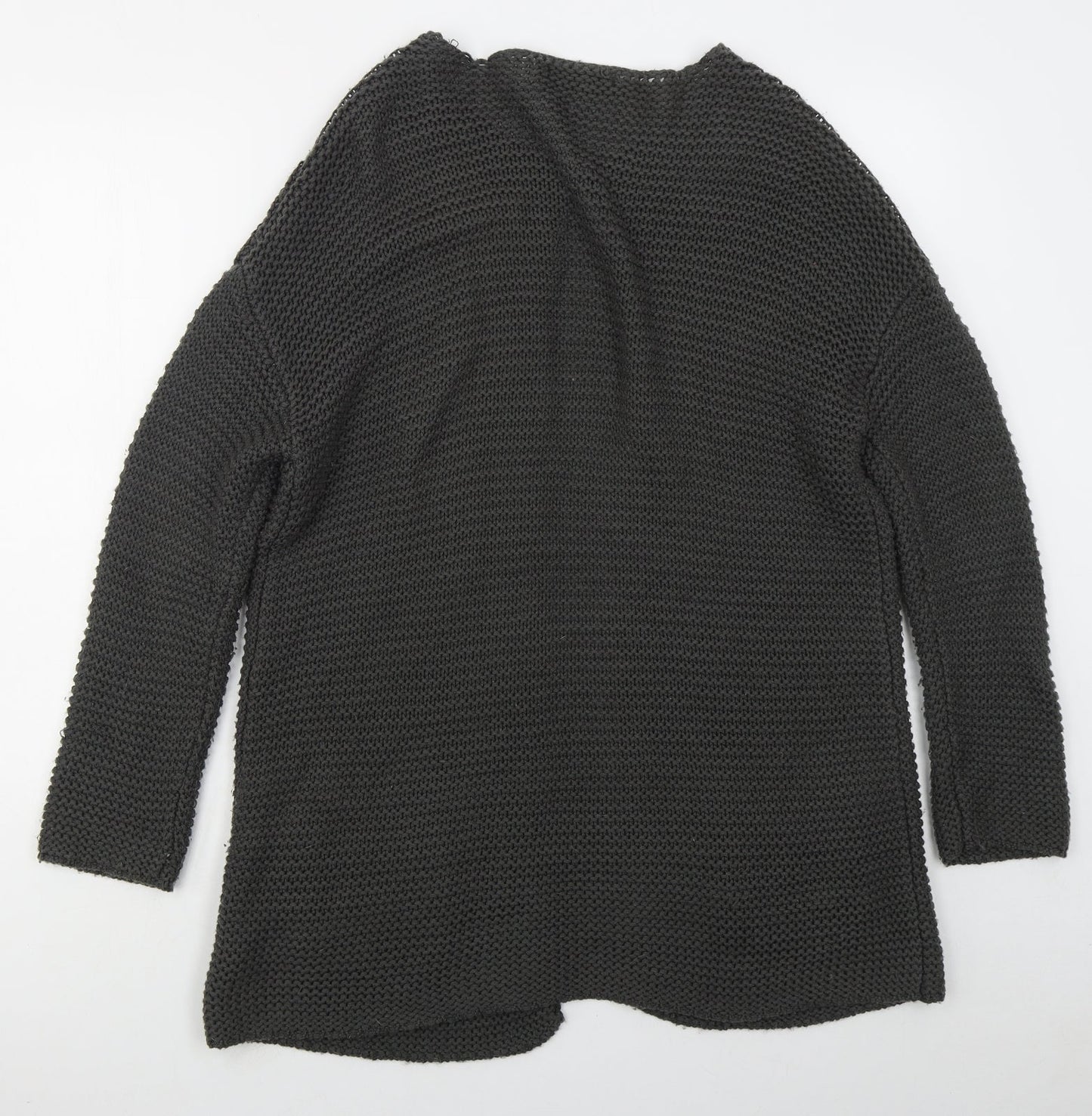 Atmosphere Womens Grey Round Neck  Acrylic Cardigan Jumper Size S