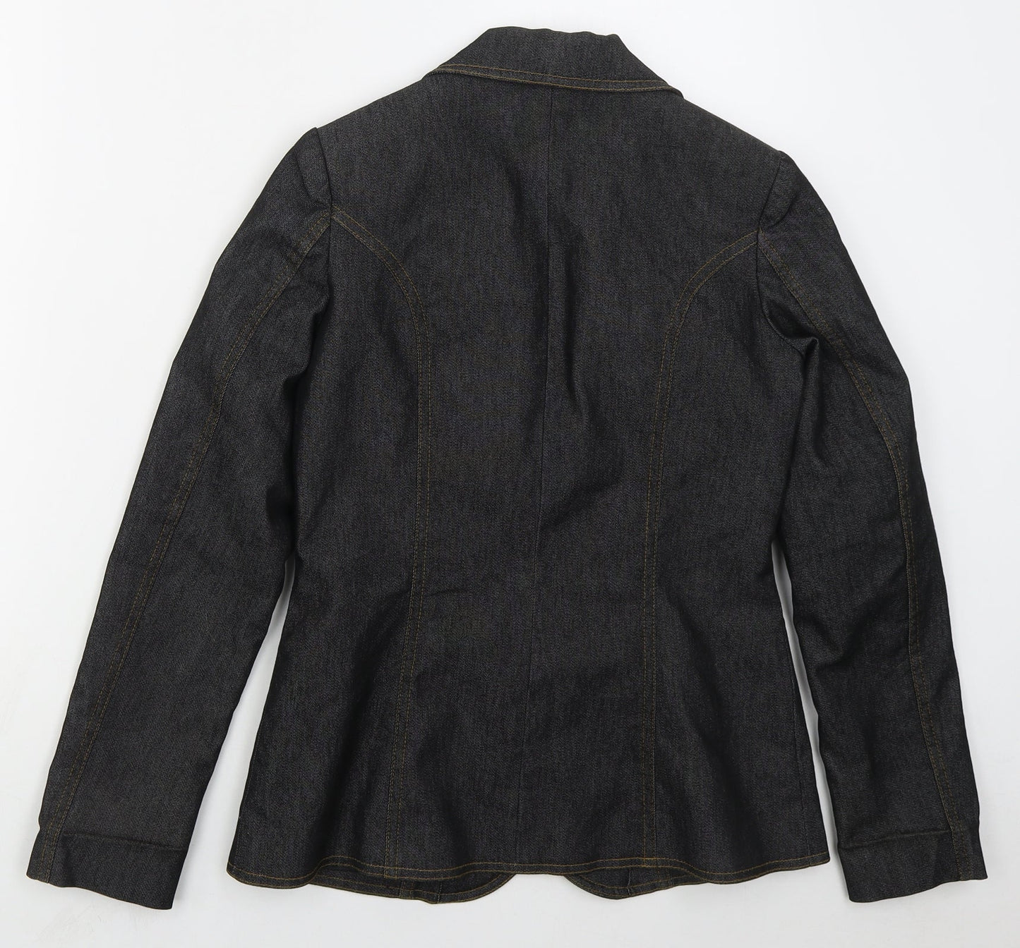 H&M Womens Blue  Cotton Jacket Suit Jacket Size M