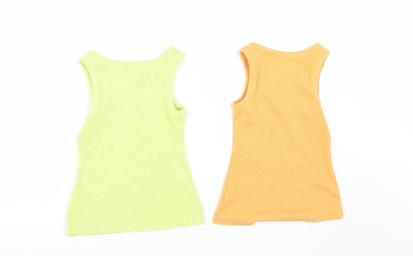 NEXT Girls Multicoloured  Cotton Basic Tank Size 5 Years Round Neck  - Set of 2