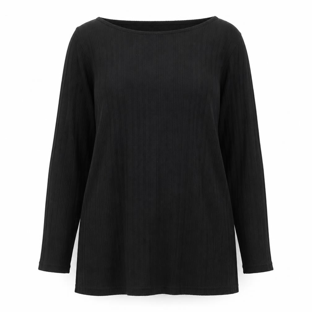 Nutmeg Womens Black Round Neck  Polyester Pullover Jumper Size 12