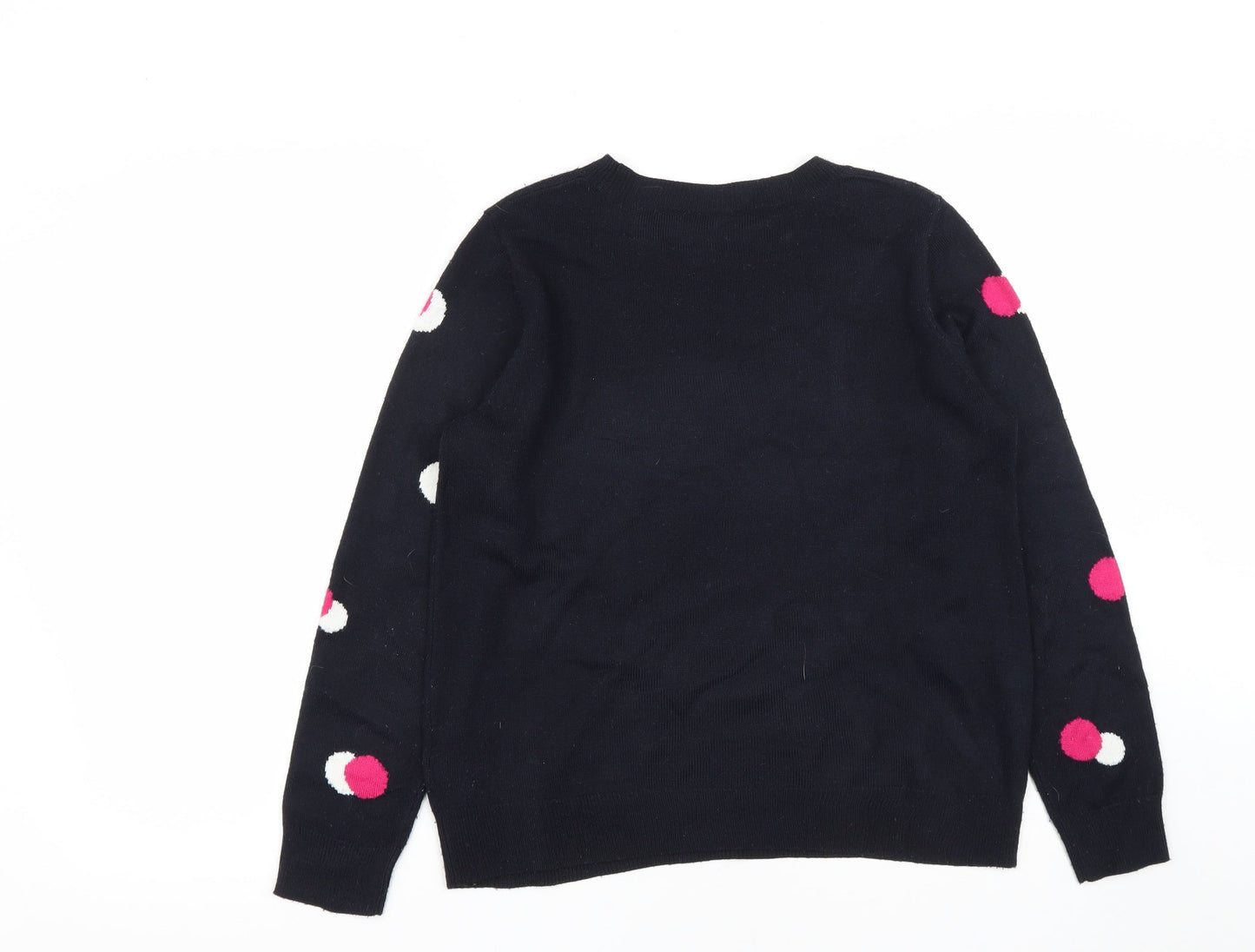 TU Womens Blue Round Neck  Acrylic Pullover Jumper Size 10