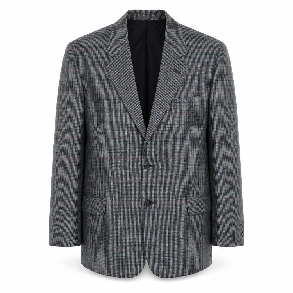 Debenhams Mens Grey Plaid Wool Jacket Suit Jacket Size 42