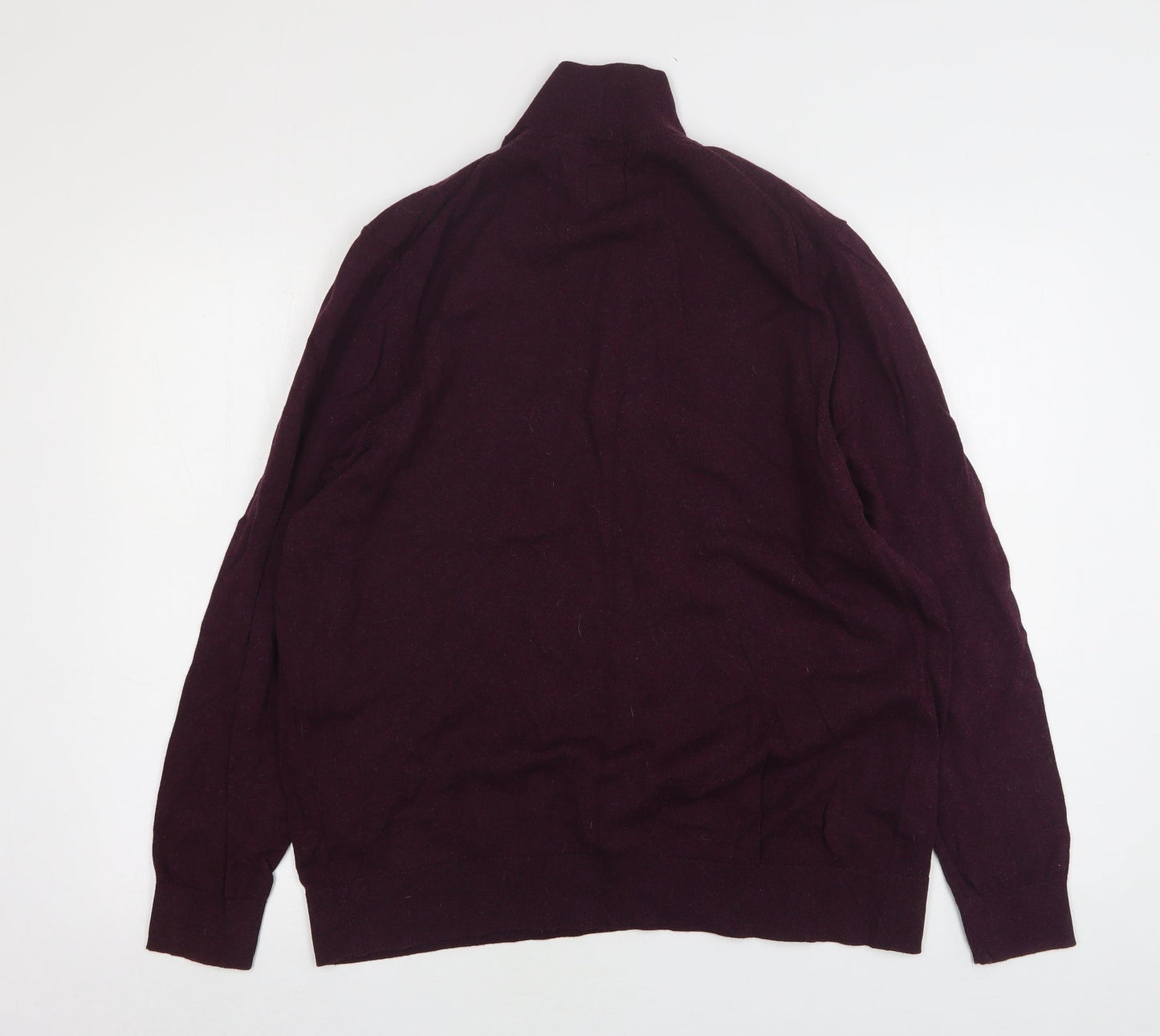 Burton  Mens Purple High Neck  Cotton Pullover Jumper Size XL