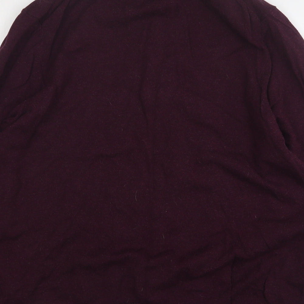 Burton  Mens Purple High Neck  Cotton Pullover Jumper Size XL