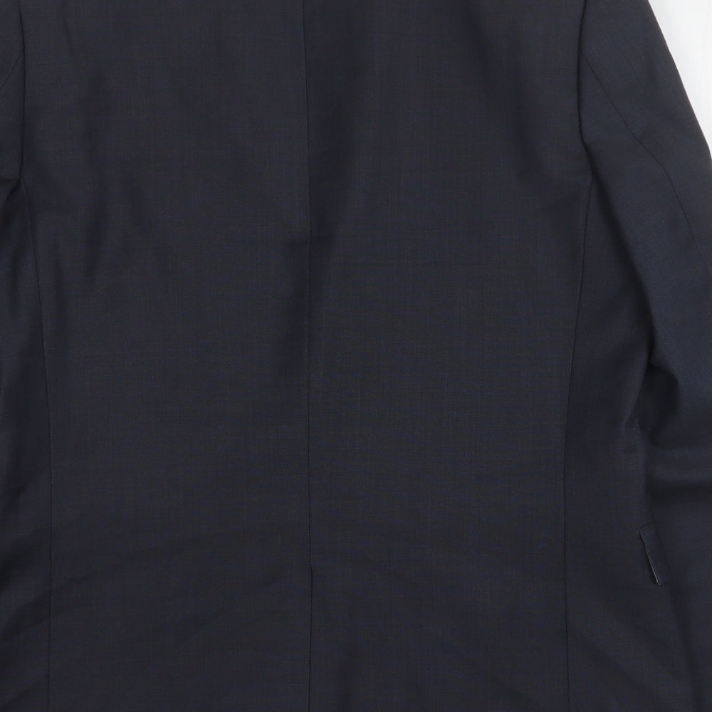 Topman Mens Blue  Wool Jacket Suit Jacket Size 40