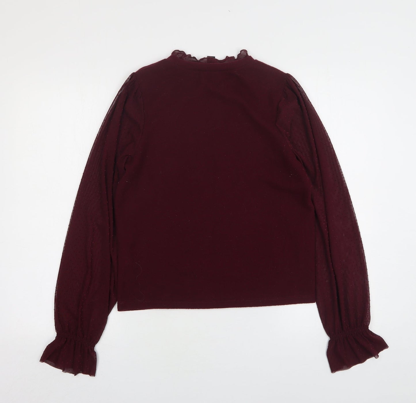 New Look Womens Purple High Neck  Polyester Pullover Jumper Size 10
