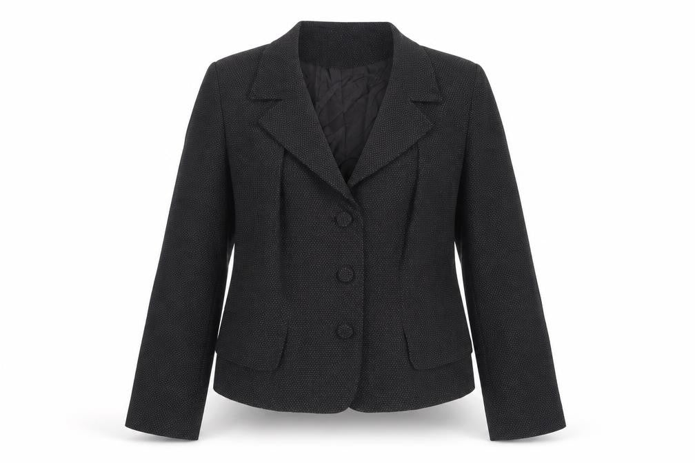 Mandolin Womens Grey Polka Dot Viscose Jacket Suit Jacket Size 12
