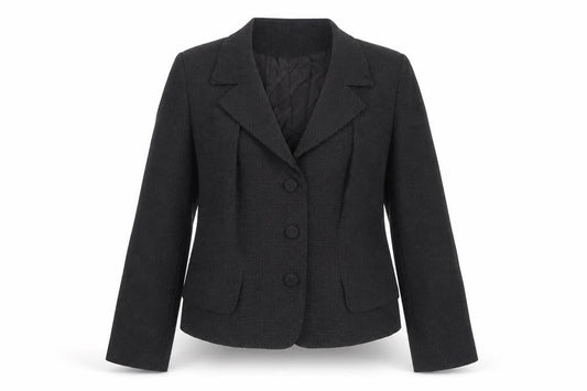 Mandolin Womens Grey Polka Dot Viscose Jacket Suit Jacket Size 12