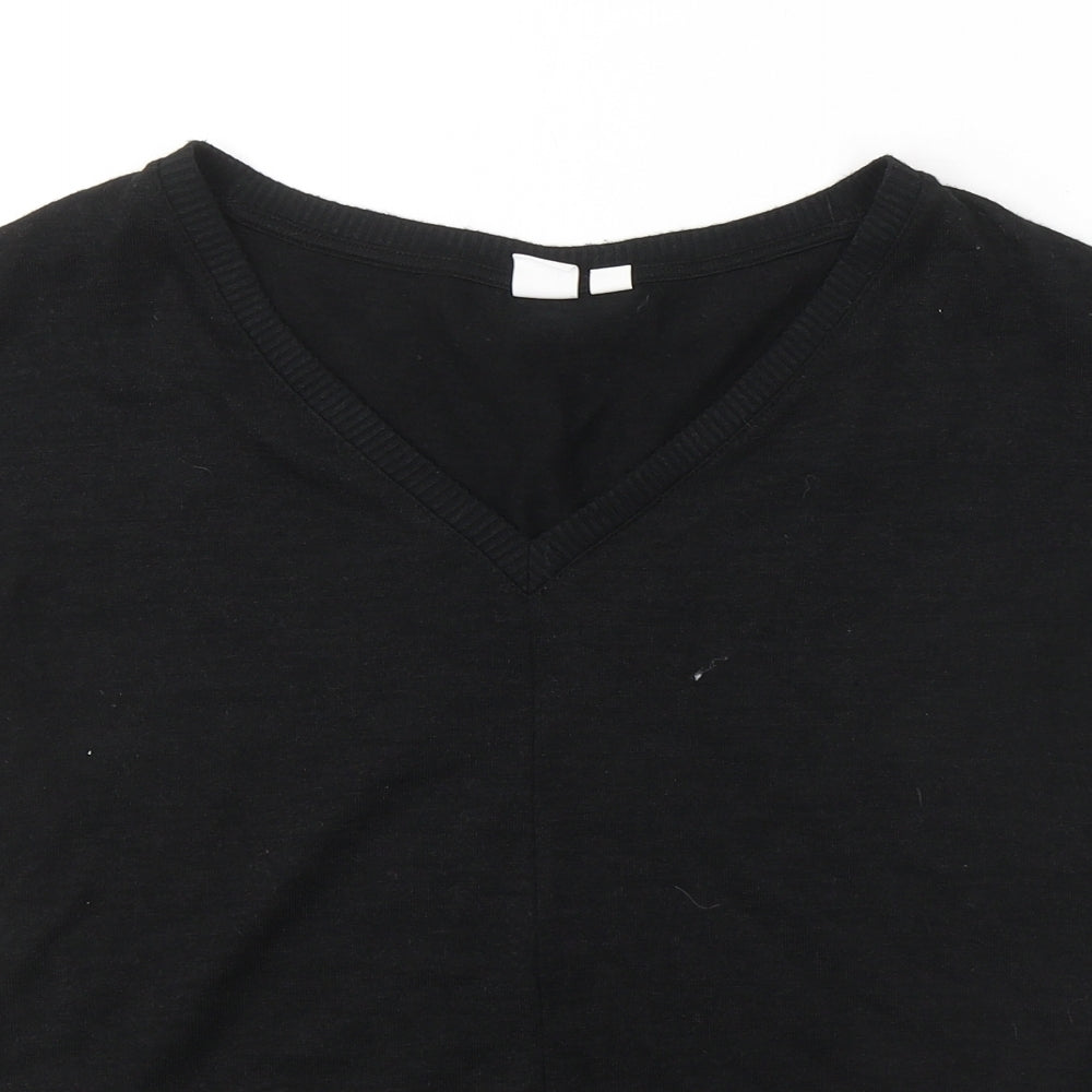 Gap Mens Black  Polyester  T-Shirt Size S V-Neck