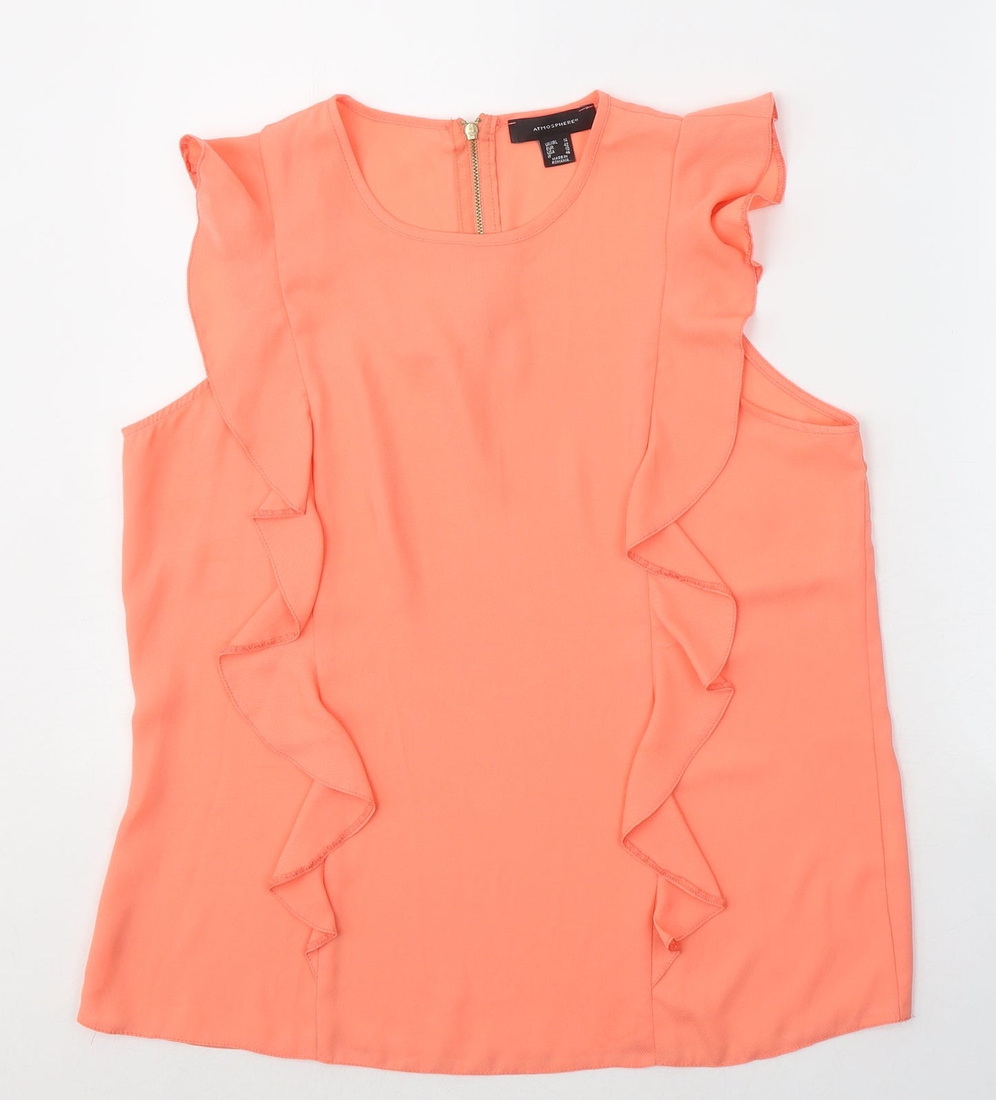Atmosphere Womens Pink  Polyester Basic Blouse Size 14 Round Neck