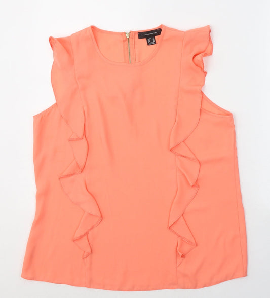 Atmosphere Womens Pink  Polyester Basic Blouse Size 14 Round Neck