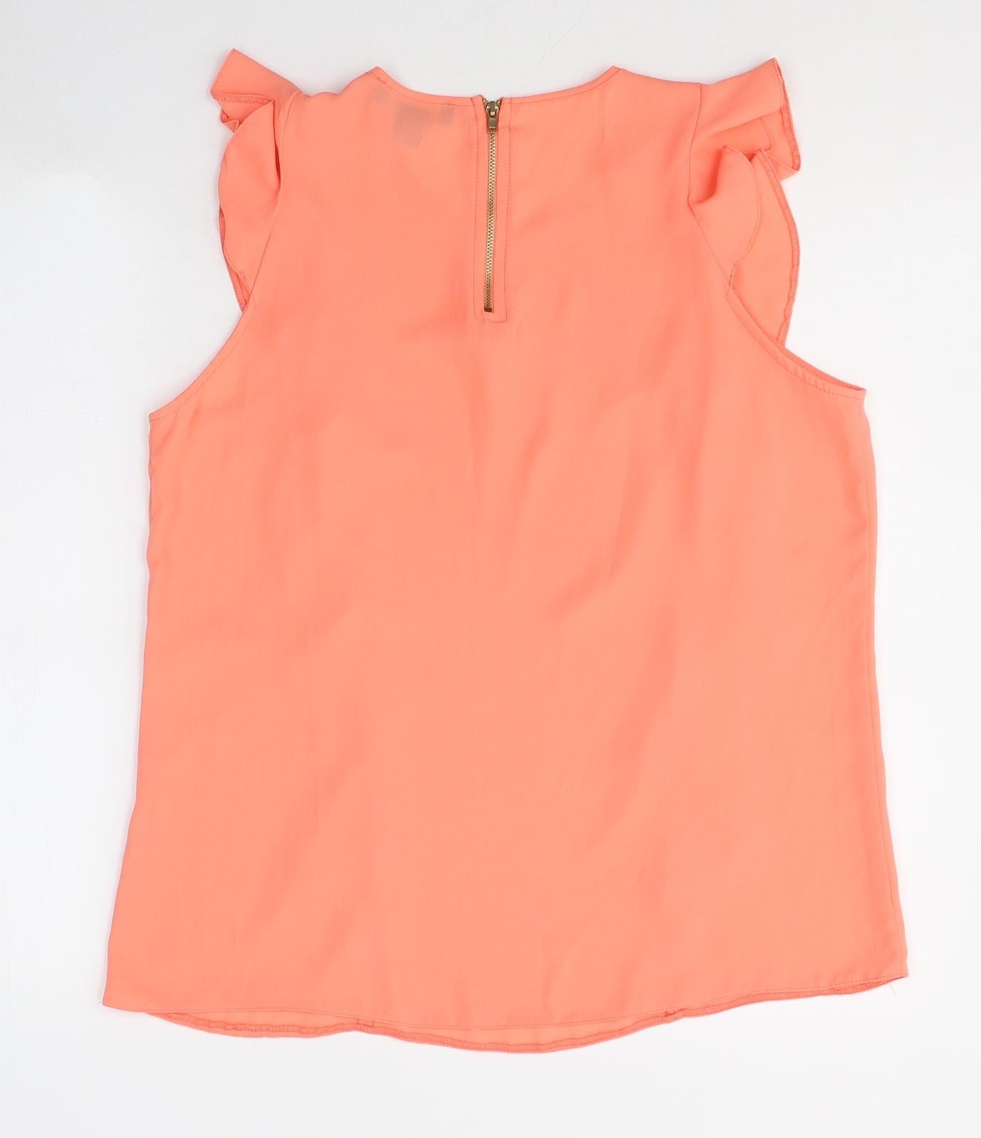 Atmosphere Womens Pink  Polyester Basic Blouse Size 14 Round Neck
