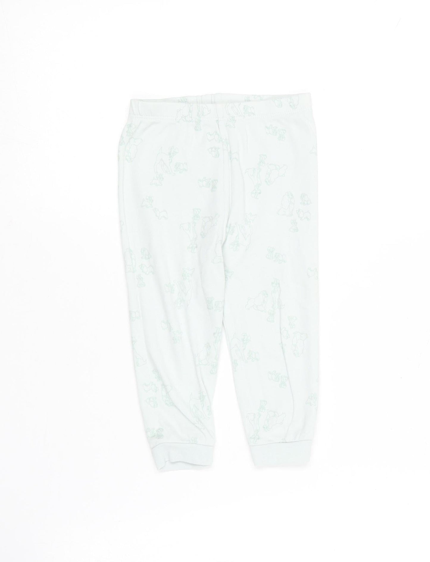 George Baby Green Geometric Cotton Jogger Leggings Size 12-18 Months   - Disney