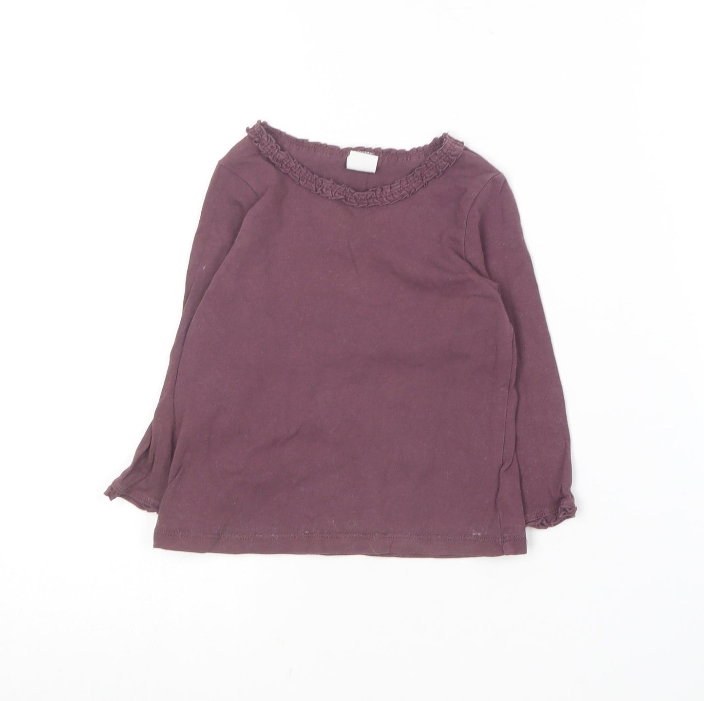 H&M Baby Purple  Cotton Basic T-Shirt Size 12-18 Months Round Neck