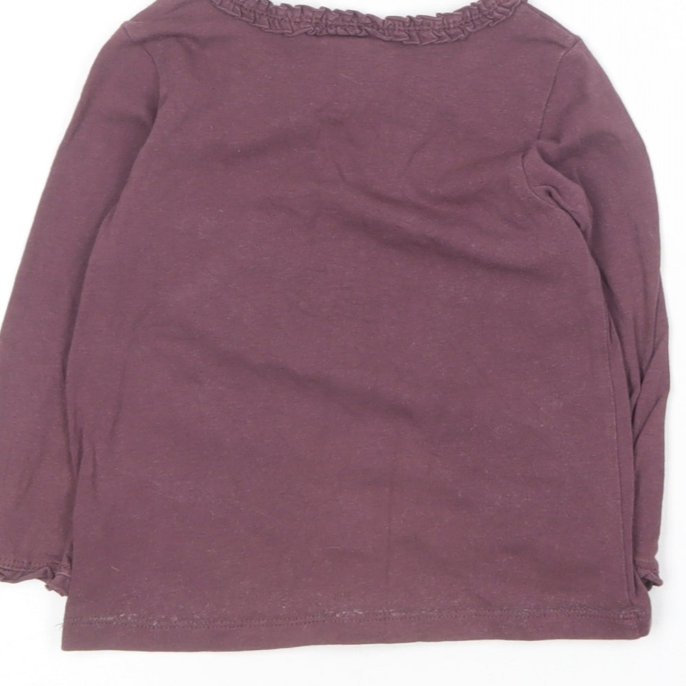 H&M Baby Purple  Cotton Basic T-Shirt Size 12-18 Months Round Neck