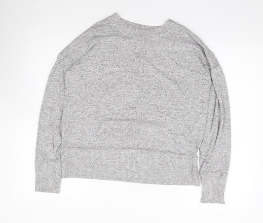 NEXT Womens Grey Round Neck  Viscose Pullover Jumper Size 12