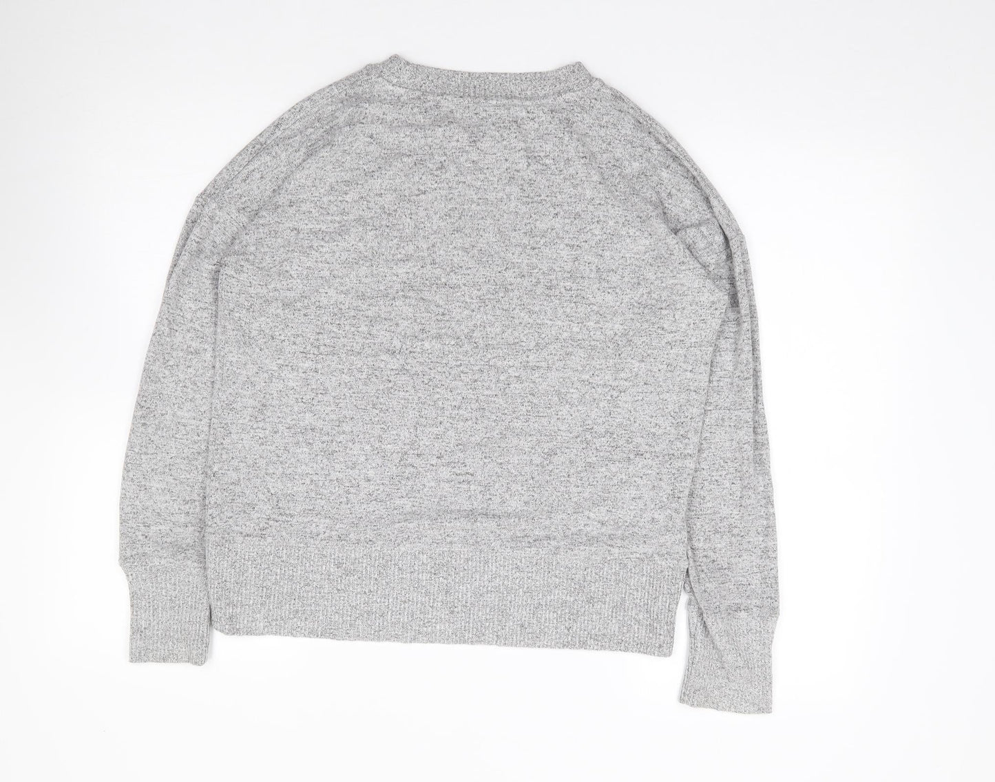 NEXT Womens Grey Round Neck  Viscose Pullover Jumper Size 12