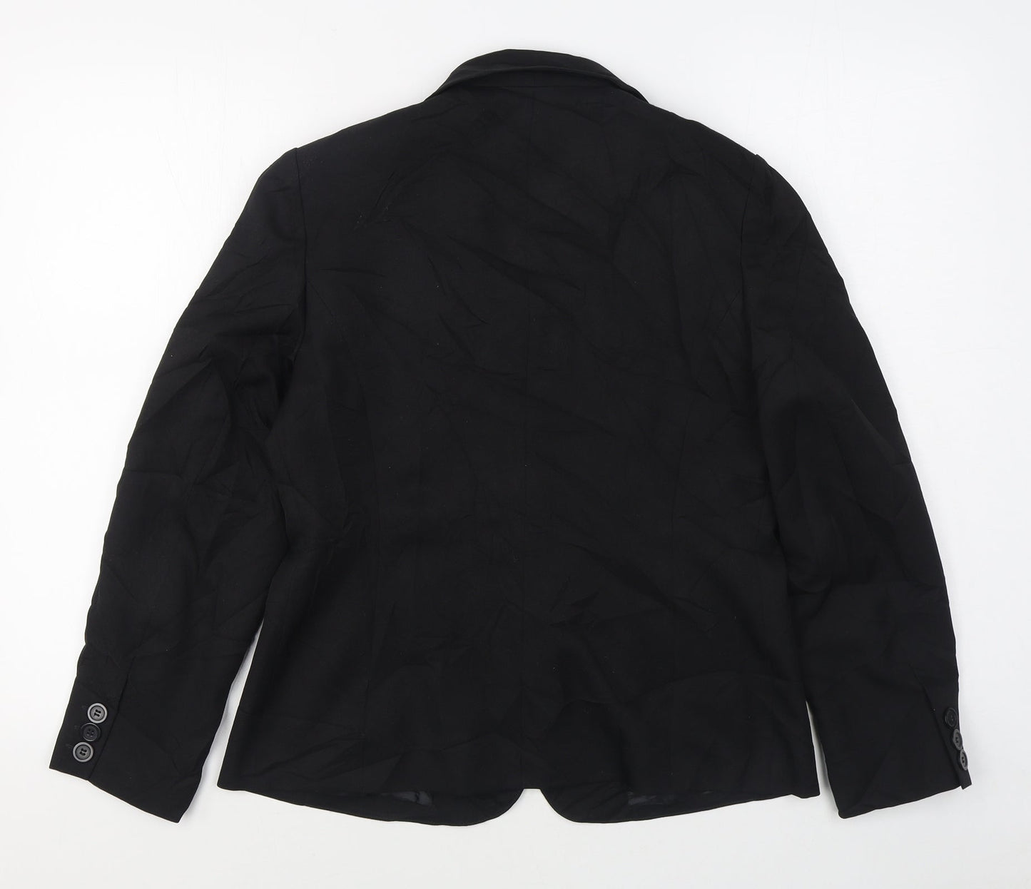 BHS Womens Black   Jacket Blazer Size 12  Button