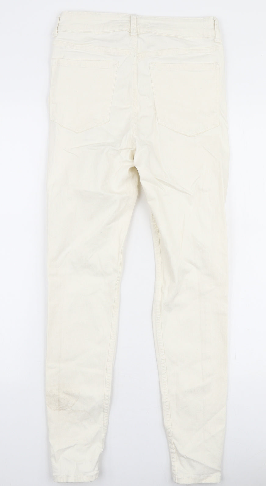 Denim Co Womens Ivory  Cotton Skinny Jeans Size 10 L27 in Slim Zip