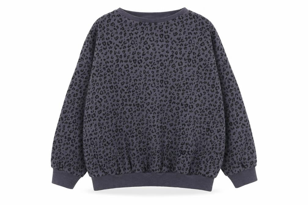 NEXT Girls Grey Animal Print 100% Cotton Pullover Sweatshirt Size 11 Years  Pullover