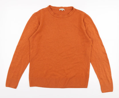 DeFacto Womens Orange Round Neck  Acrylic Pullover Jumper Size 2XL