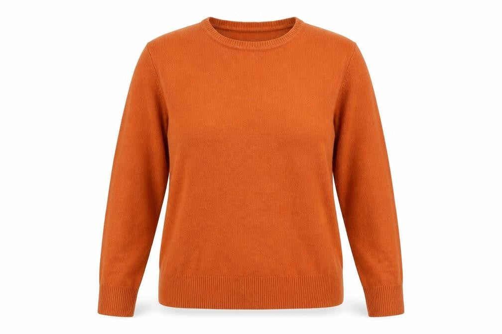 DeFacto Womens Orange Round Neck  Acrylic Pullover Jumper Size 2XL