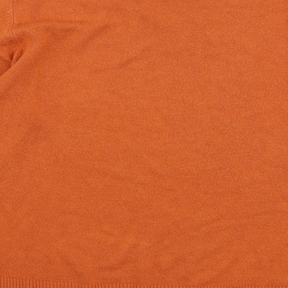DeFacto Womens Orange Round Neck  Acrylic Pullover Jumper Size 2XL