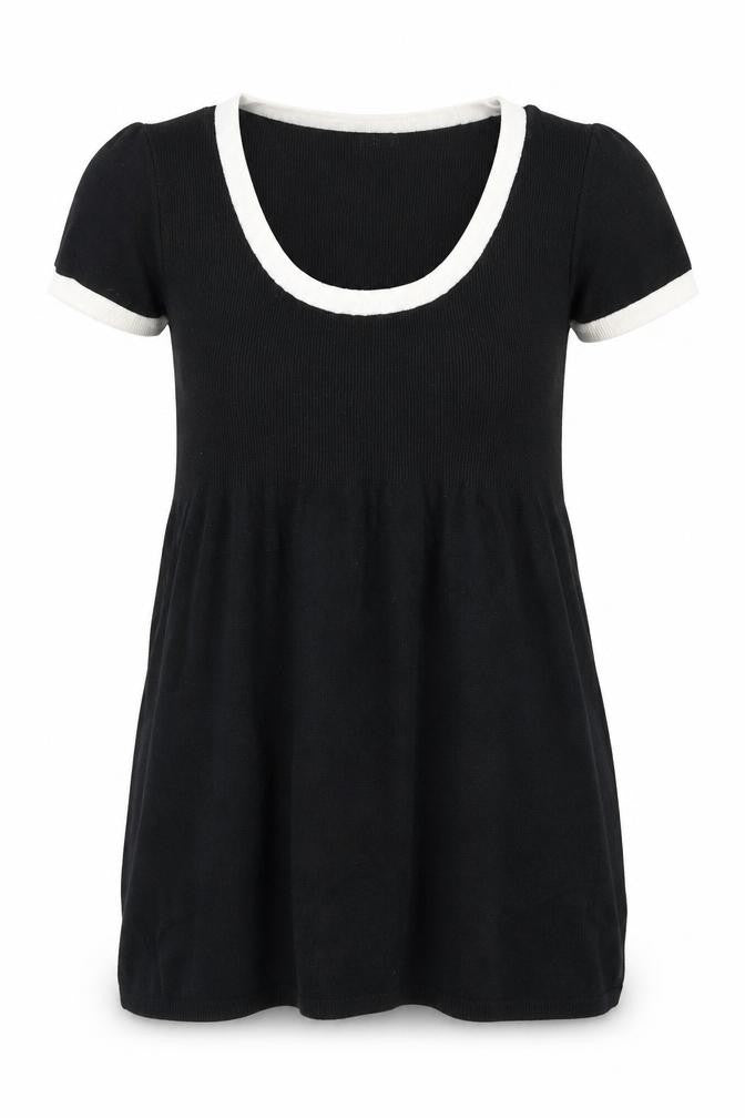 F&F Womens Black Round Neck  Viscose Pullover Jumper Size 8