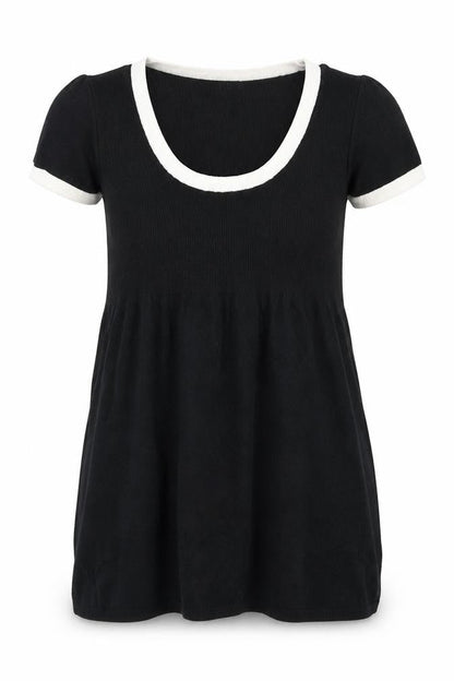 F&F Womens Black Round Neck  Viscose Pullover Jumper Size 8