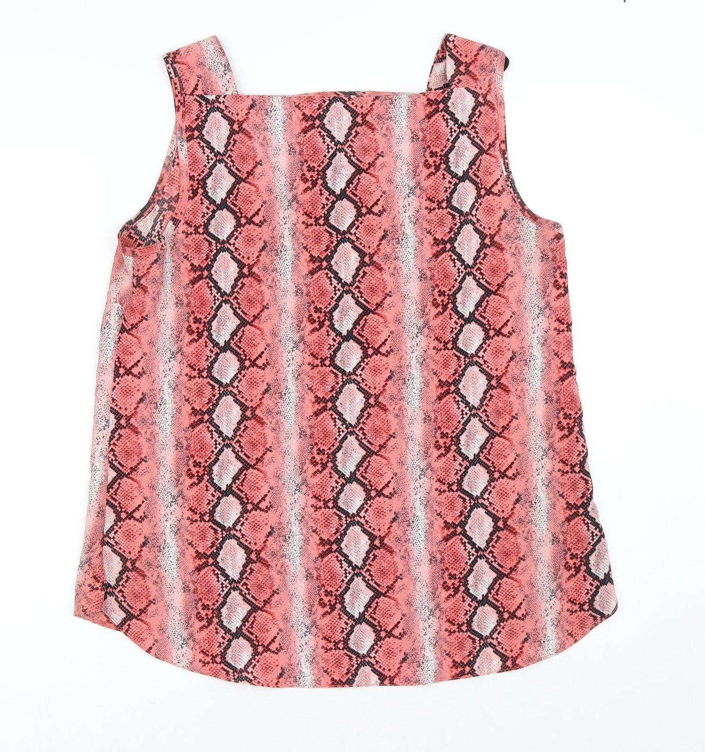Dorothy Perkins Womens Pink Geometric Polyester Tunic Tank Size 12 Square Neck