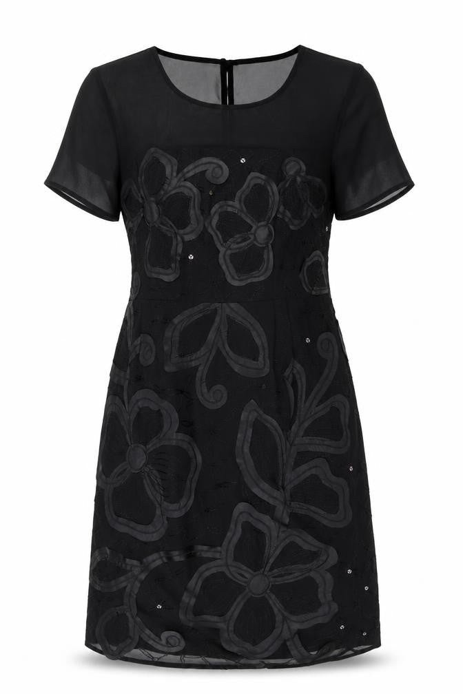 Kaliko Womens Black  Polyester A-Line  Size 12  Round Neck