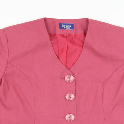 Kesta Womens Pink   Jacket  Size L  Button