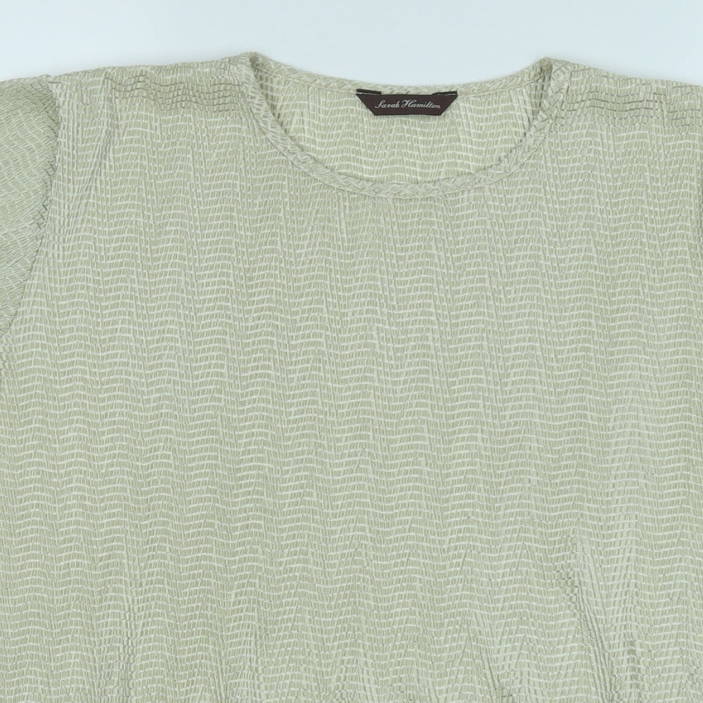 SARAH HAMILTON Womens Green Round Neck  Polyester Pullover Jumper Size 16