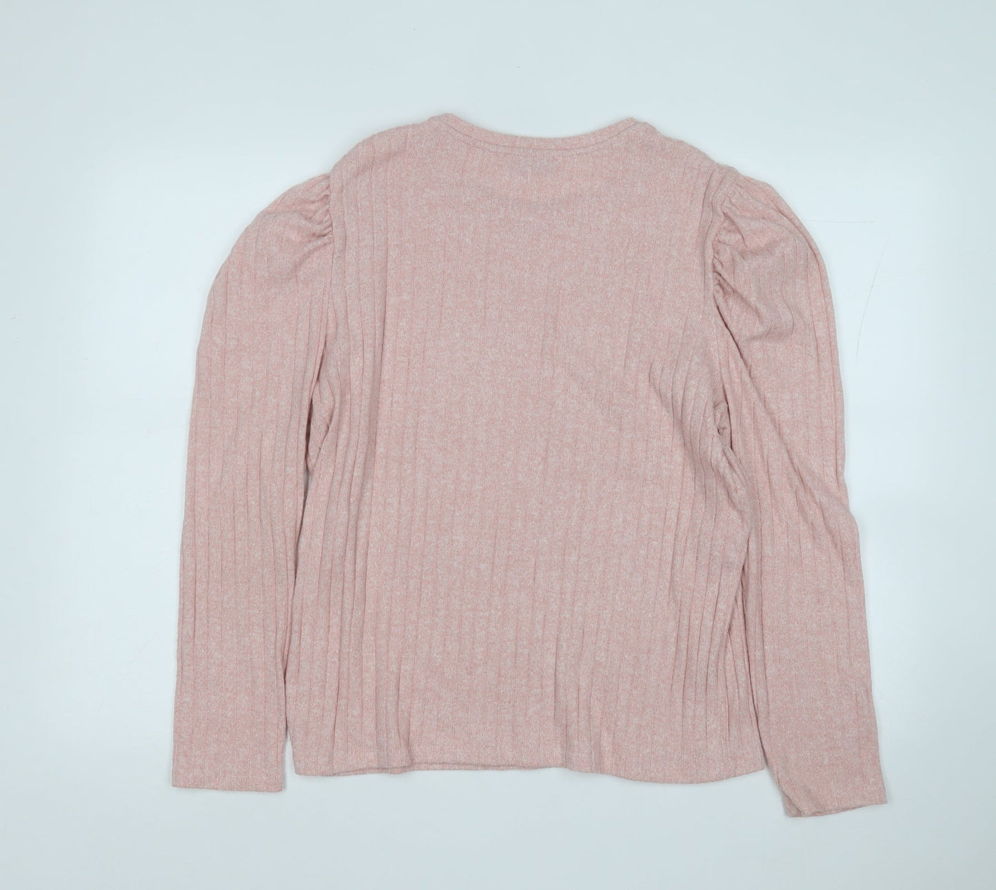 Papaya Womens Pink Round Neck  Polyester Pullover Jumper Size 16