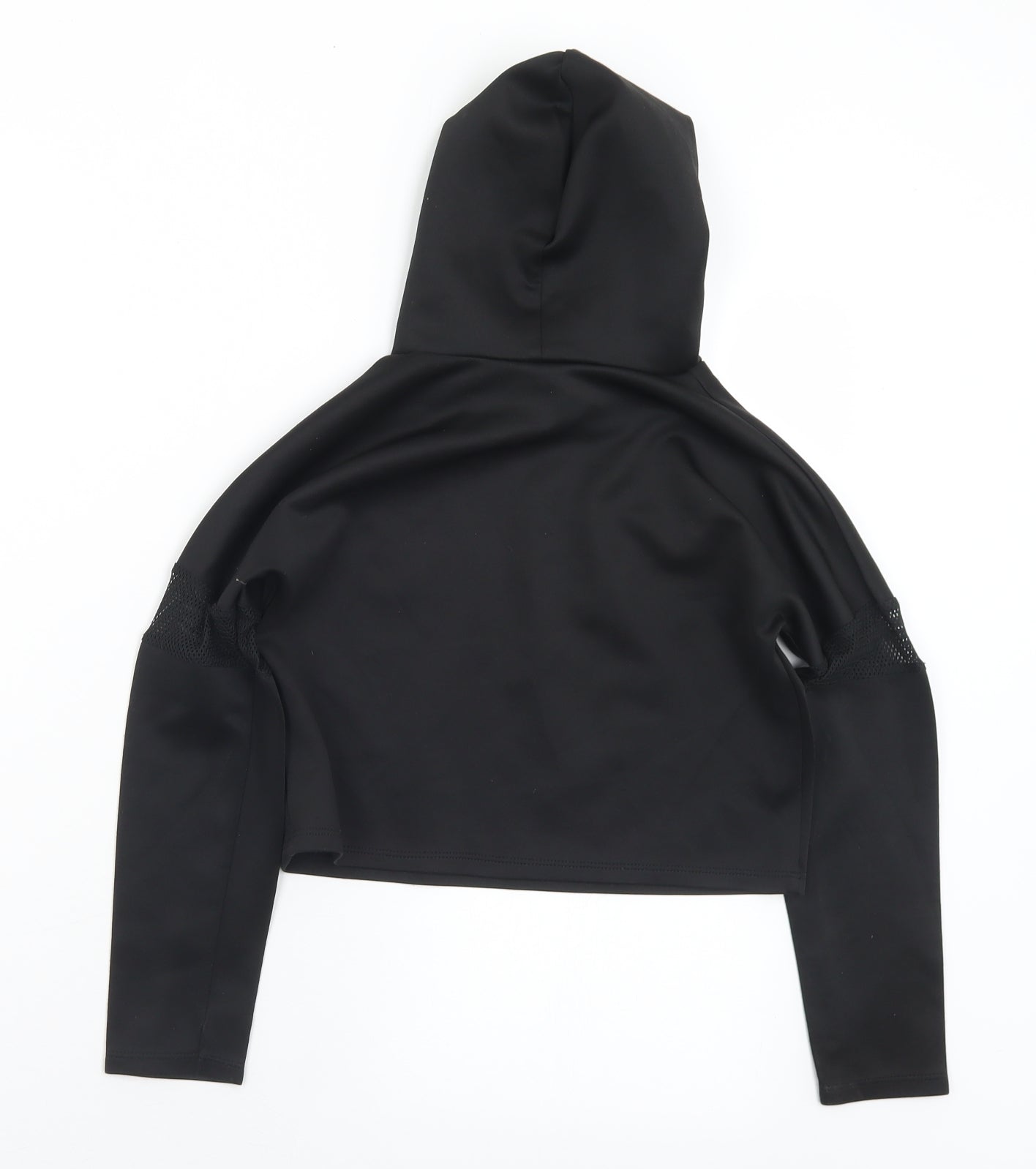 YD Girls Black  Polyester Pullover Hoodie Size 9-10 Years   - Squad