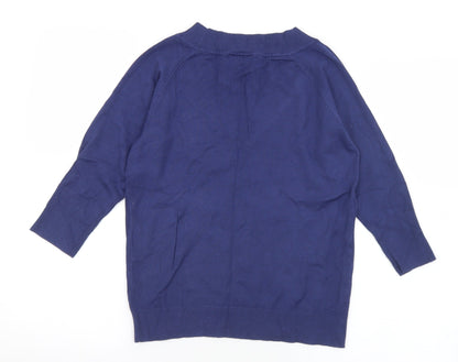Atmosphere Womens Blue V-Neck  Acrylic Pullover Jumper Size 12   - 12-14