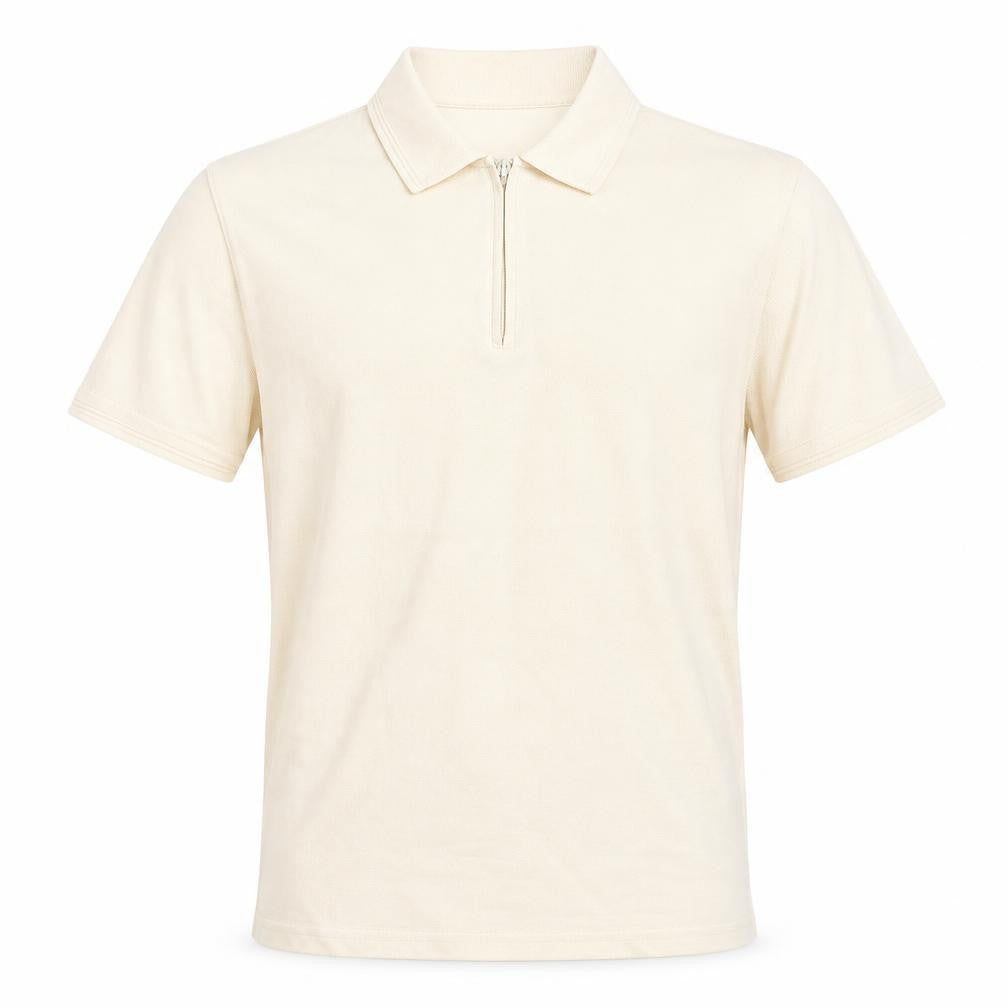 Another Influence Mens Beige  Cotton  Polo Size XS Collared Zip