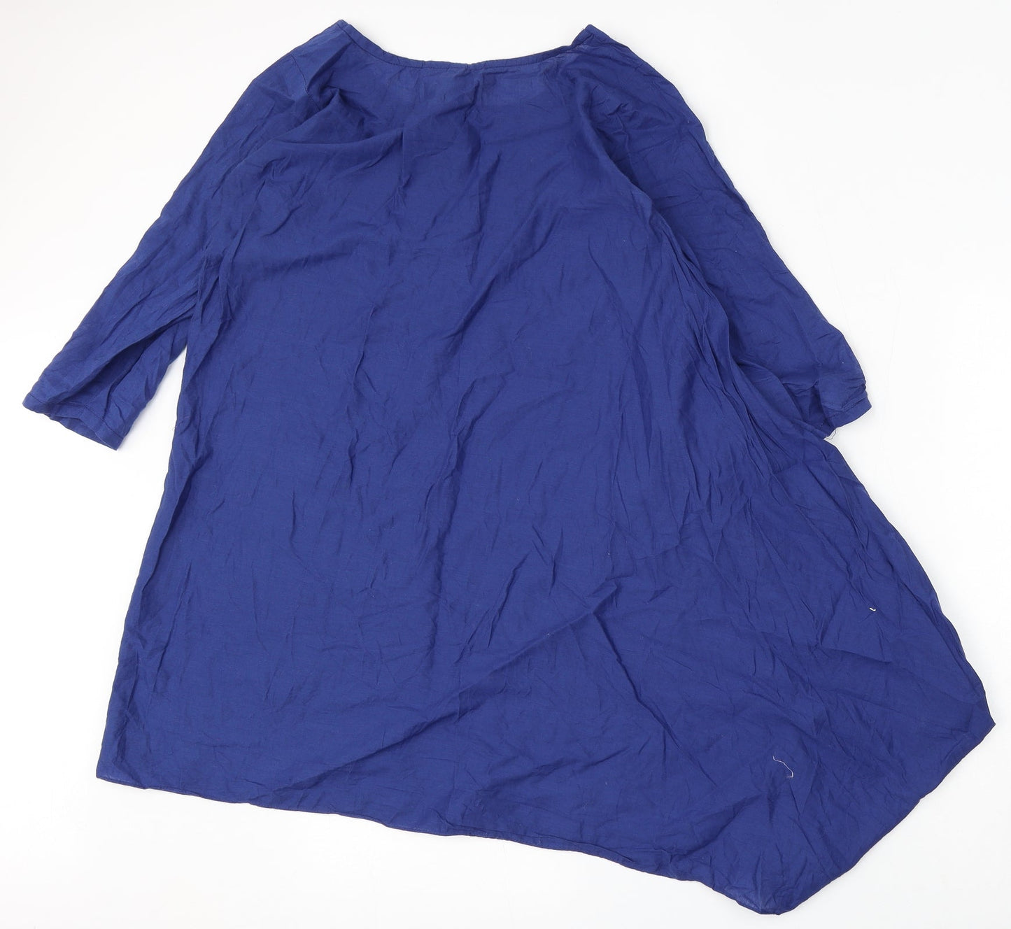 Mausummery Womens Blue  Polyester Shift  Size S  Round Neck