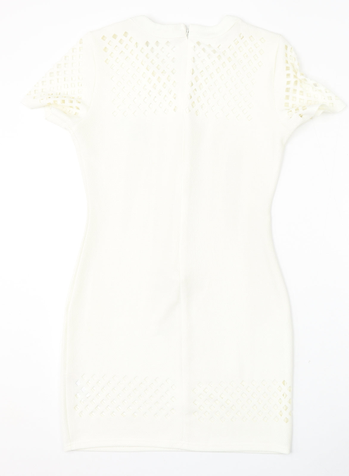 Cameo Rose Womens White  Polyester Bodycon  Size 14  Round Neck