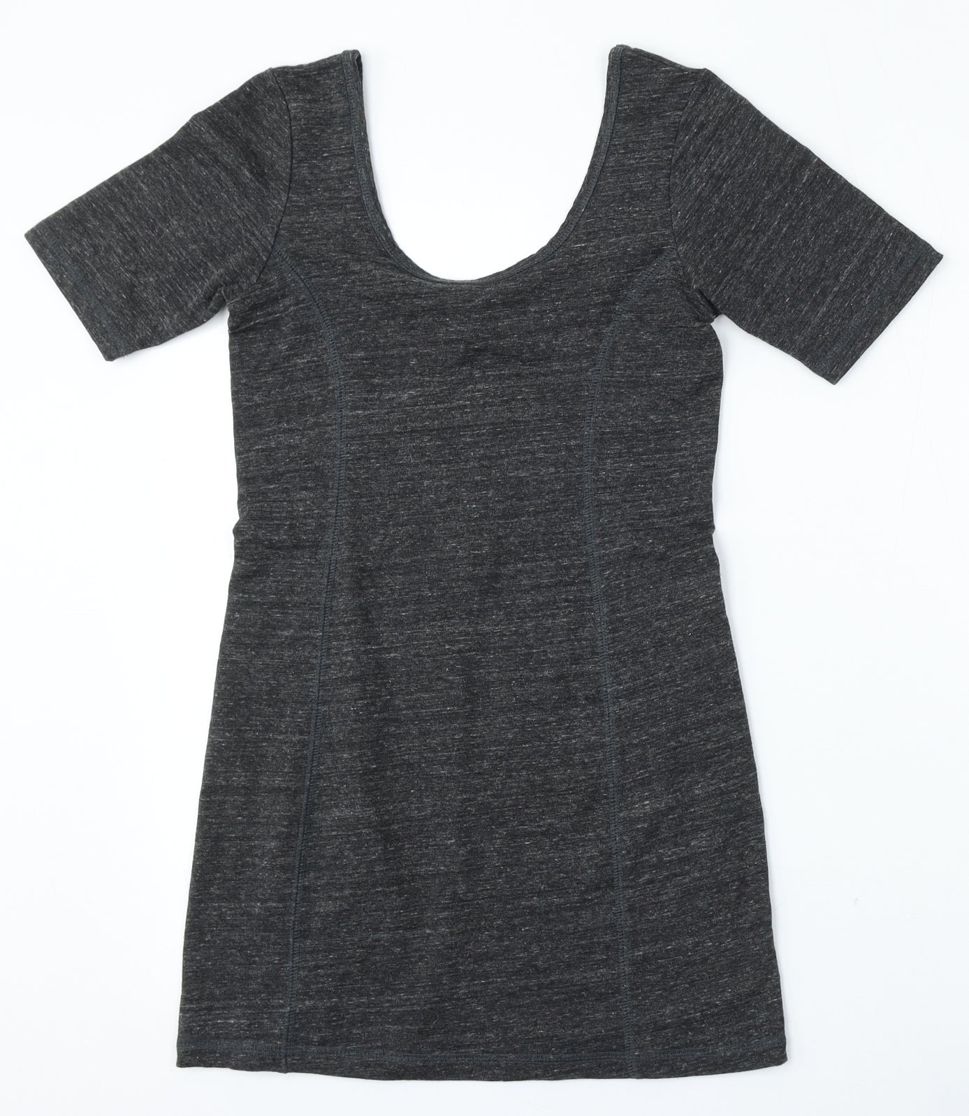 Topshop Womens Grey Round Neck  Polyester Pullover Jumper Size 8